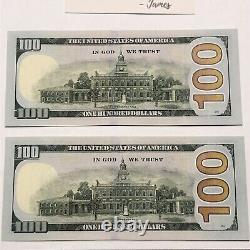 2 2017 Uncirculated authentic american 100 one-hundred dollar bills Money 2017 A