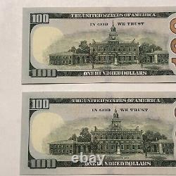 2 2017 Uncirculated authentic american 100 one-hundred dollar bills Money 2017 A
