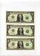 3 Bills With 2013 B Star Note Dollar Duplicates