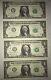 4 Sequential $1 One Dollar Bill Star Note & Birthday Note Uncirculated Notes