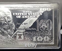 4 oz. One Hundred Dollar Quarter Pound Silver Note 0.999 Fine Silver Box & COA