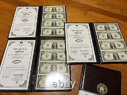 6 Books of Uncut Sheet 2009 One Dollar Bills. $1 U. S. Banker's Vault Fed