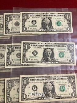 83 US ONE DOLLAR BILL STAR NOTES Double Sided Sheets TERRIFIC COLLECTION