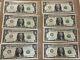 (8) 2021 Sequential One Dollar Bill Uncirculated $1 Federal Reserve Star Notes