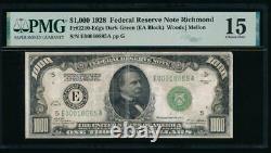 AC 1928 $1000 Richmond ONE THOUSAND DOLLAR BILL PMG 15 comment