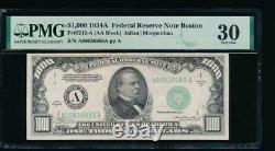 AC 1934A $1000 Boston ONE THOUSAND DOLLAR BILL PMG 30 comment