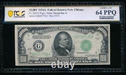 AC 1934A $1000 Chicago ONE THOUSAND DOLLAR BILL PCGS 64 PPQ uncirculated