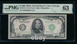 AC 1934A $1000 Chicago ONE THOUSAND DOLLAR BILL PMG 63 uncirculated