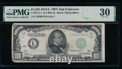 AC 1934A $1000 San Francisco ONE THOUSAND DOLLAR BILL PMG 30 comment