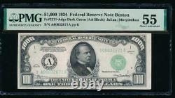 AC 1934 $1000 Boston ONE THOUSAND DOLLAR BILL PMG 55