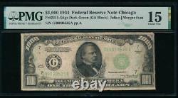 AC 1934 $1000 Chicago ONE THOUSAND DOLLAR BILL PMG 15
