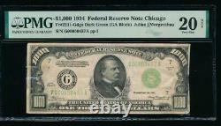 AC 1934 $1000 Chicago ONE THOUSAND DOLLAR BILL PMG 20 NET
