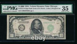 AC 1934 $1000 Chicago ONE THOUSAND DOLLAR BILL PMG 35 comment