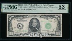 AC 1934 $1000 Chicago ONE THOUSAND DOLLAR BILL PMG 53