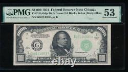 AC 1934 $1000 Chicago ONE THOUSAND DOLLAR BILL PMG 53