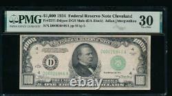 AC 1934 $1000 Cleveland ONE THOUSAND DOLLAR BILL PMG 30