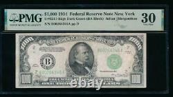 AC 1934 $1000 New York ONE THOUSAND DOLLAR BILL PMG 30