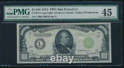 AC 1934 $1000 San Francisco LGS ONE THOUSAND DOLLAR BILL PMG 45