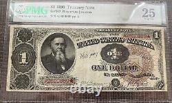 Avc- 1890 One Dollar Treasury Note Fr. 347 Pmg Vf25