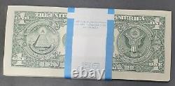 BEP Uncirculated ONE Dollar Bills, Series 2017 $1 Sequential Notes, 100 total