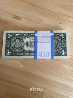 BUNDLE 2017 $1-Chicago G 100 X1 DOLLAR BILLS NOTE CURRENCY Notes- 01234