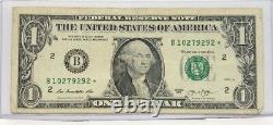 B Solid Full Shaded In Star Note Error One Dollar Bill B10279292 FW Print