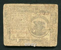 Cc-11 November 29, 1775 $1 One Dollar Continental Currency Note