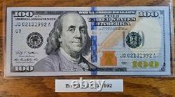 Date/Birthday/Anniversary $100 One Hundred Dollar Bill 02 13 1992