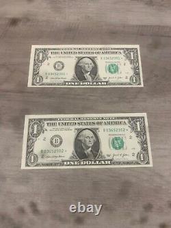 Dollar star notes consecutive numbers last sequence note