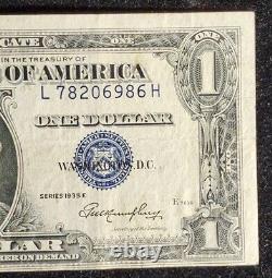 Error Blue silver certificate one dollar bill 1935 E. Fr 1614. Our T2910