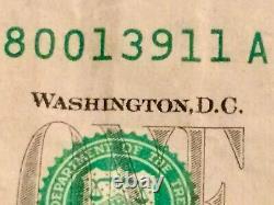 FANCY SERIAL NUMBERS 1 DOLLAR BILL /#s BOTH WAYS With ERRORS RARE ONE FEDERAL NOTE