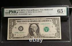 FR#1910-E 1977 Richmond One Dollar Bill Federal Reserve Note PMG 65 EPQ STAR