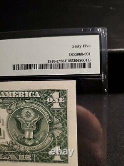 FR#1910-E 1977 Richmond One Dollar Bill Federal Reserve Note PMG 65 EPQ STAR