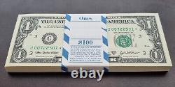 FULL Pack 100 Consecutive One Dollar Bills STAR NOTES 2003 A UNCIRCULATED #66606