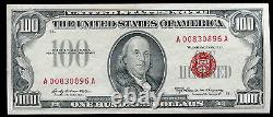 Fr. 1551 1966-a $100 One Hundred Dollars Red Seal Usn United States Note Xf/au