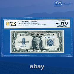 Fr. 1606 1934 $1 Silver Certificate, FUNNYBACK, C/A Block, PCGS 64 PPQ #64377