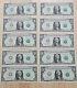 Gas Pump $1 Error Note Stuck Digit One Dollar Bill Sequential Currency Lot Of 10