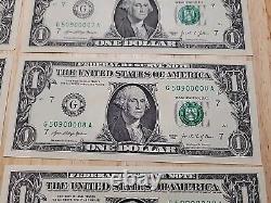 Gas Pump $1 Error Note Stuck Digit One Dollar Bill Sequential Currency Lot of 10