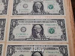 Gas Pump $1 Error Note Stuck Digit One Dollar Bill Sequential Currency Lot of 10