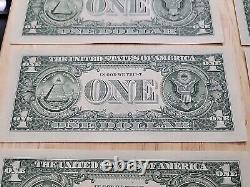 Gas Pump $1 Error Note Stuck Digit One Dollar Bill Sequential Currency Lot of 10