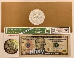 Great Gifts 10 Dollar Bill-One US 2013 HIGH QUALITY First Notes Uncirculated