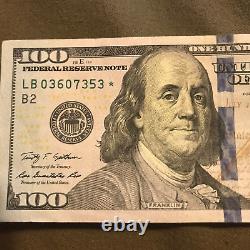 Hundred Dollar Bill (One Hundred Dollars), Star Note, 2009A LB03607353 B2