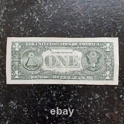 Ink Error One Dollar $1 Bill Fed Res Note 2013 mismatched Colored Serial Numbers
