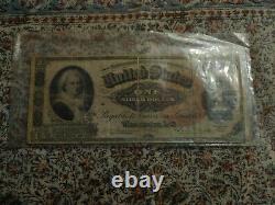 Large Martha Washington $1 One Dollar Silver Certificate 1886 Rosencrants Note