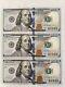 Lot Of 3 100 Dollar Bills One Hundred Notes 2017a Consecutive Serial Numbers