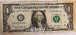 Lot of 5 2013 $1 B Series DUPLICATE STAR NOTE USED