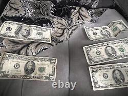 Lot of four 100 dollar notes and one 20 dollar bill 1996,1993,1990,1988,1950