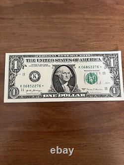 NEW 2017 $1 One Dollar Star Note, (K) Dallas K 06852276? Uncirculated