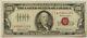 Nice 1966-a $100 One Hundred Dollar Red Seal United States Note 1966 A Wow