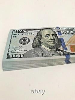 New Uncirculated $100 One Hundred Dollar Bill in Sequential Order US Real Money